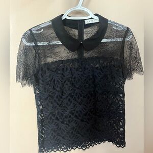 Black lace Sandro Paris top